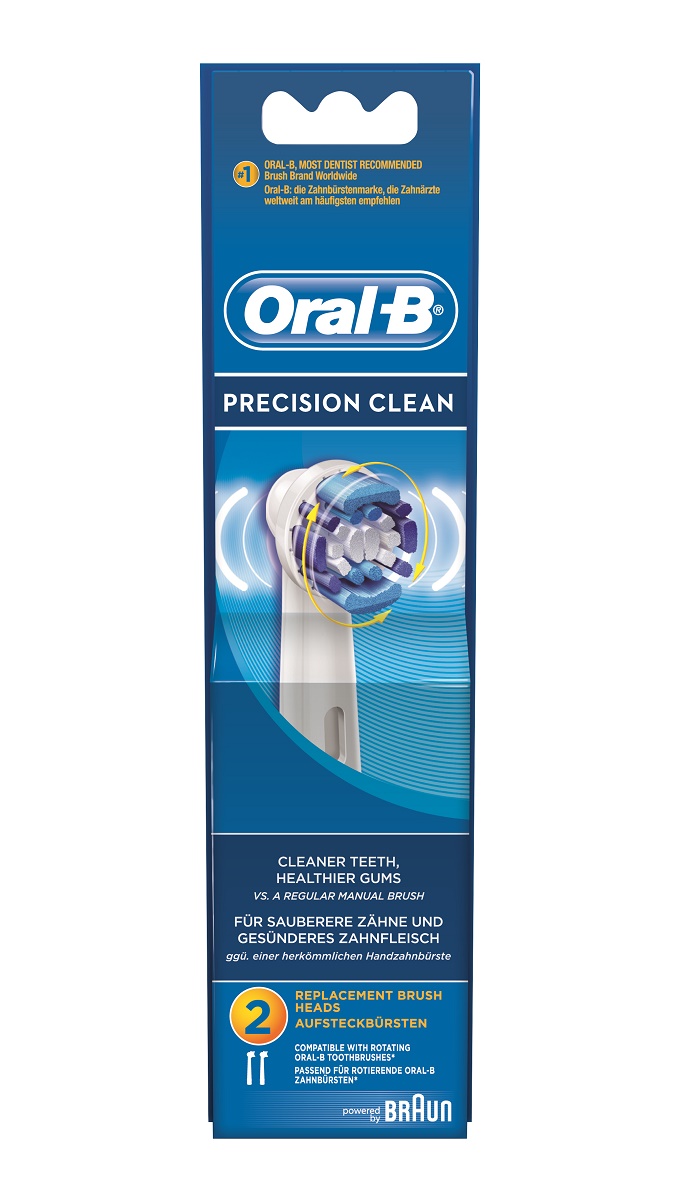 Oral B Ανταλλακτικά Ηλεκτρικών Επαναφορτιζόμενων Οδοντόβουρτσων Precision Clean 2τμχ 606.00037