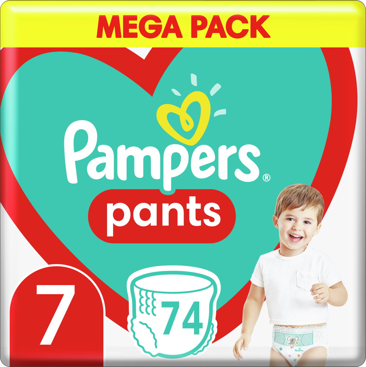 Πάνες Βρακάκι Pampers Pants Νο 7 Mega Box 74τμχ (17+kg) 123.00141